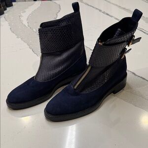 Louis Vuitton Black and Navy Combat Boots Womens Never Worn 39EU